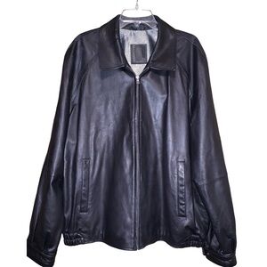Vertical by Robert Comstock Lamb Skin Black Jacket Size XL